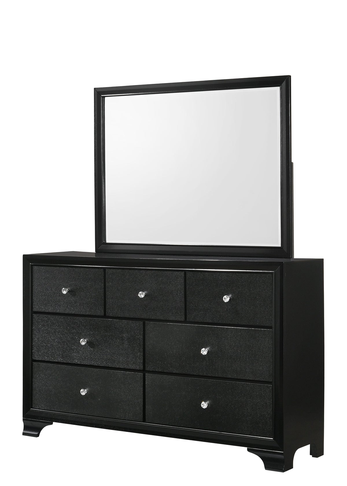 Micah - Dresser, Mirror Black by Crown Mark | Bel Furniture
