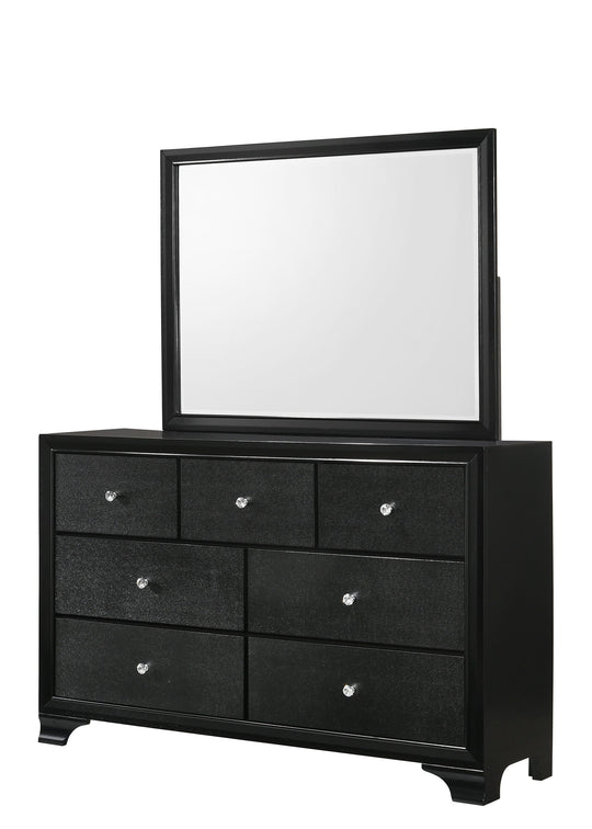 Micah - Dresser, Mirror Black by Crown Mark | Bel Furniture