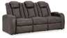 Fyne-dyme - Power Reclining Sofa With Adj Headrest Dark Gray by Signature Design by Ashley® | Bel Furniture