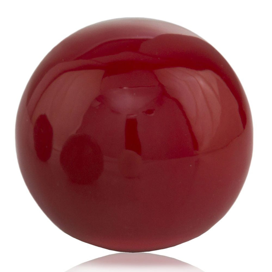 Enameled Aluminum Decorative Sphere - Red Poppy