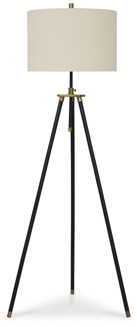 Cashner - Black / Gold Finish - Metal Floor Lamp by Signature Design by Ashley® | Bel Furniture