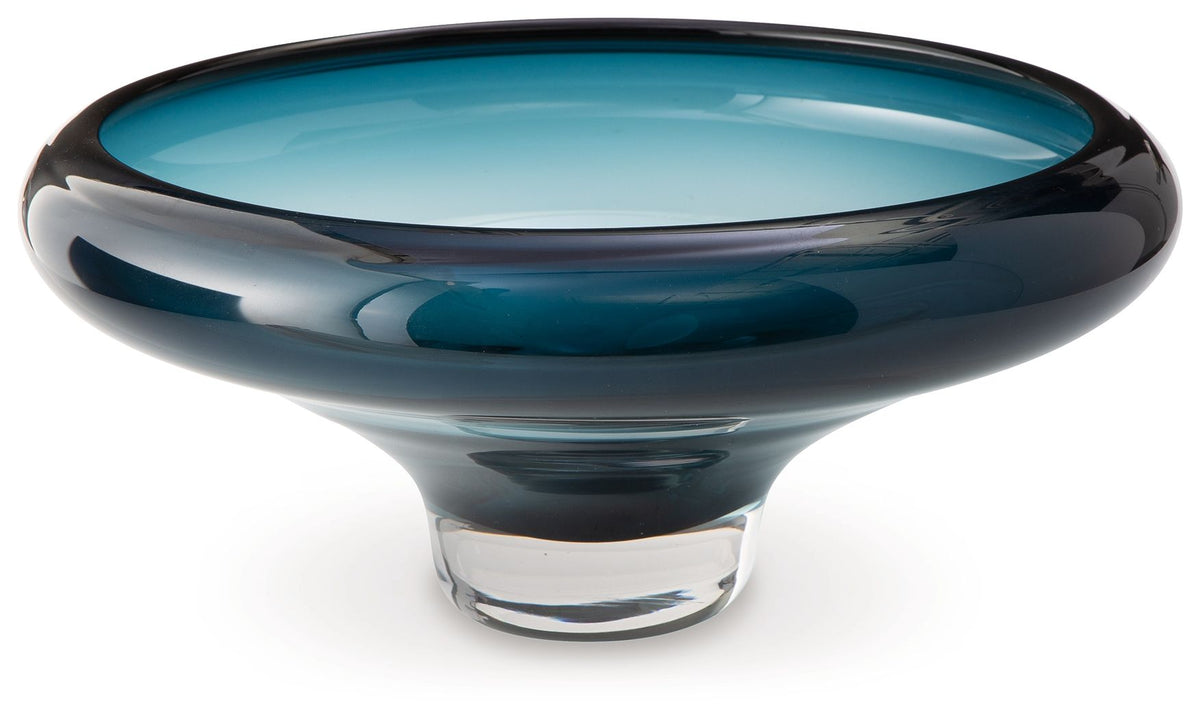 Vallborough - Teal Blue - Bowl by Signature Design by Ashley® | Bel Furniture