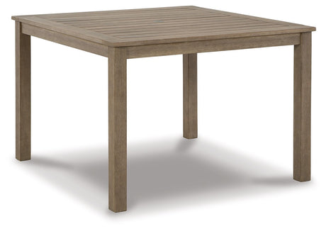 Aria Plains - Brown - Square Dining Table W/Umb Opt by Signature Design by Ashley® | Bel Furniture