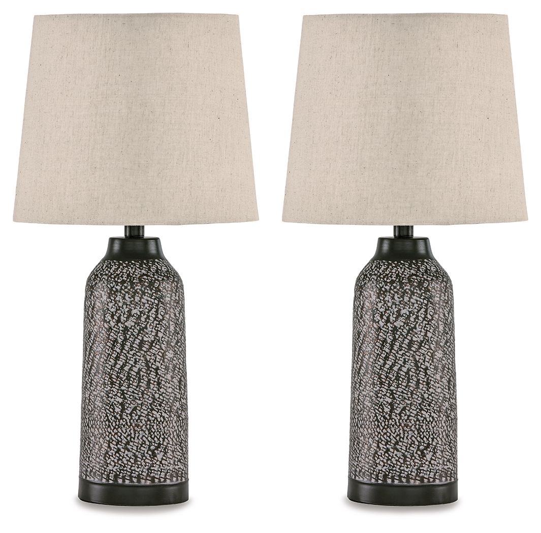 Lanson - Antique Bronze Finish - Metal Table Lamp (Set of 2) by Signature Design by Ashley® | Bel Furniture