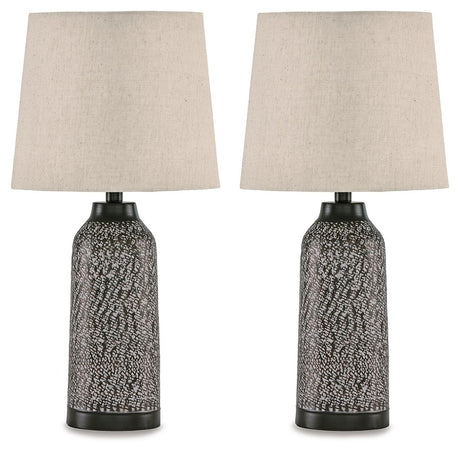 Lanson - Antique Bronze Finish - Metal Table Lamp (Set of 2) by Signature Design by Ashley® | Bel Furniture
