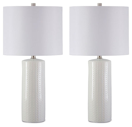 Steuben - Table Lamp White 2 Pieces by Signature Design by Ashley® | Bel Furniture