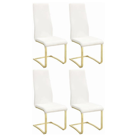 Montclair - Upholstered Dining Side Chair (Set of 4) - White by CoasterEssence | Bel Furniture