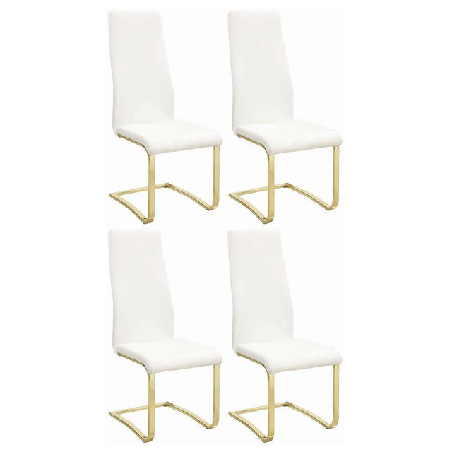 Montclair - Upholstered Dining Side Chair (Set of 4) - White by CoasterEssence | Bel Furniture