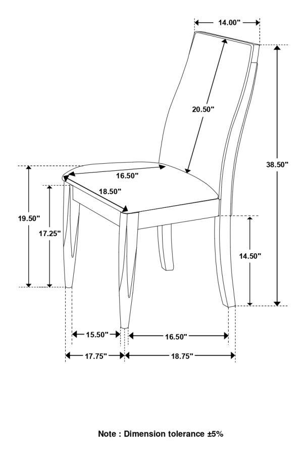 Wes - Upholstered Dining Side Chair (Set of 2) - Dark Walnut