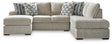 Calnita - Sectional Beige 2-Piece Right Arm Facing Corner Chaise Sectional by Benchcraft® | Bel Furniture