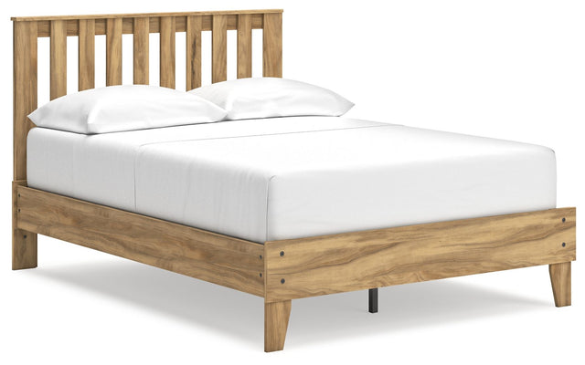 Bermacy - Platform Panel Bed Light Brown by Signature Design by Ashley® | Bel Furniture