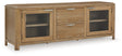 Rencott - Light Brown - Extra Large TV Stand by Signature Design by Ashley® | Bel Furniture