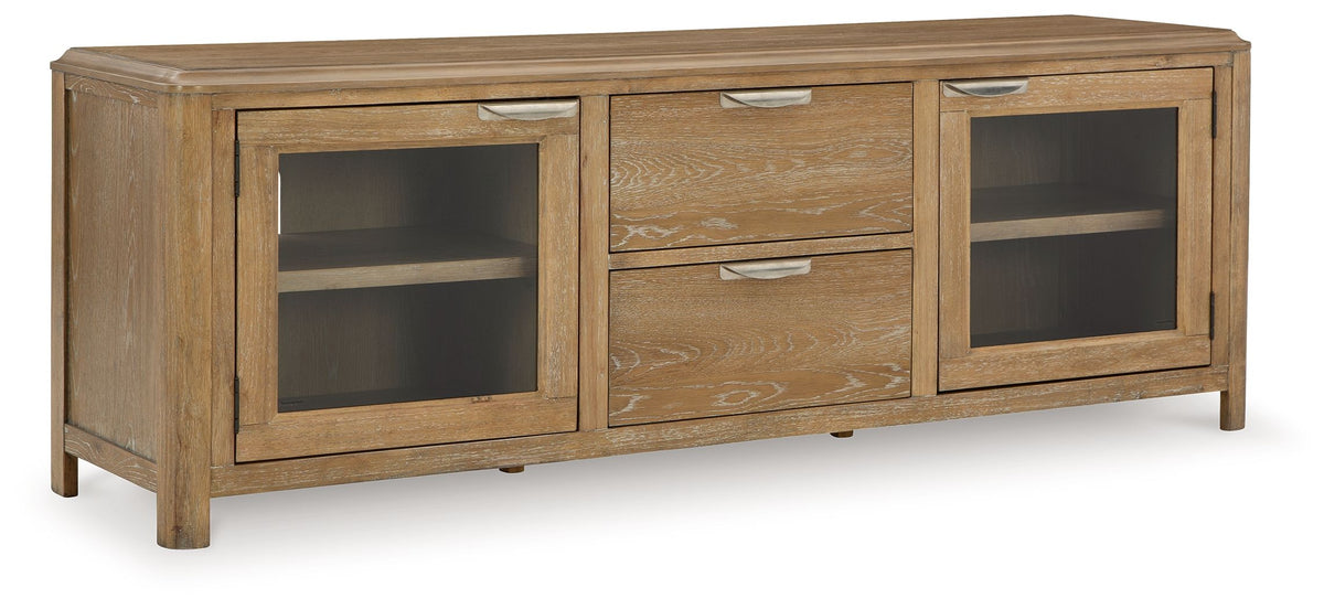 Rencott - Light Brown - Extra Large TV Stand by Signature Design by Ashley® | Bel Furniture
