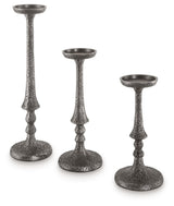 Eravell - Pewter Finish - Candle Holder Set (Set of 3) by Signature Design by Ashley® | Bel Furniture