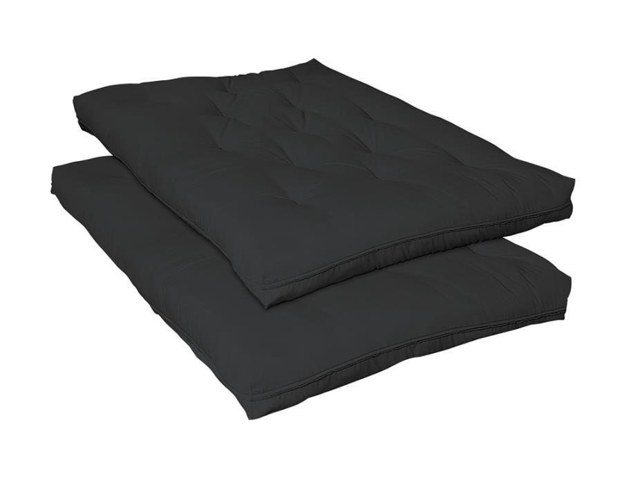 7" Deluxe Innerspring Futon Pad - Black by CoasterEssence | Bel Furniture