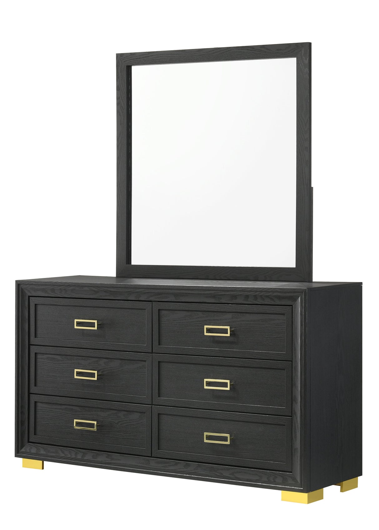 Pepe - Dresser & Mirror Black by Crown Mark | Bel Furniture