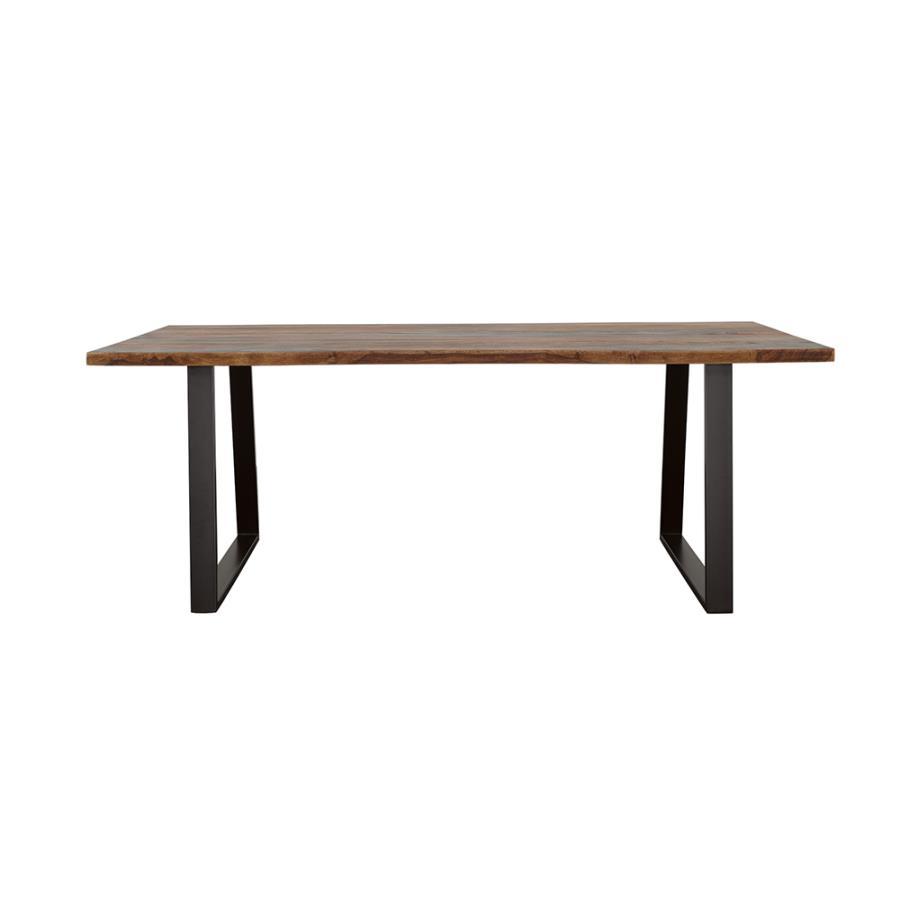 Ditman - Live Edge Dining Table - Gray Sheesham And Black