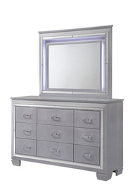 Lillian - Dresser, Mirror Dark Gray Dresser & Mirror by Crown Mark | Bel Furniture