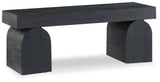 HoLGrove - Black - Accent Bench by Signature Design by Ashley® | Bel Furniture
