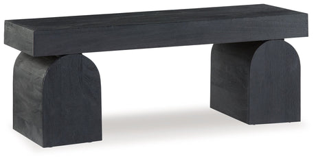 HoLGrove - Black - Accent Bench by Signature Design by Ashley® | Bel Furniture