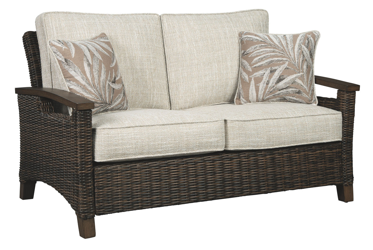 Paradise Trail - Medium Brown - Loveseat w/Cushion by Signature Design by Ashley® | Bel Furniture