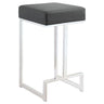 Gervase - Square Stool Dark Gray Counter Height (24"-27") by CoasterEveryday | Bel Furniture