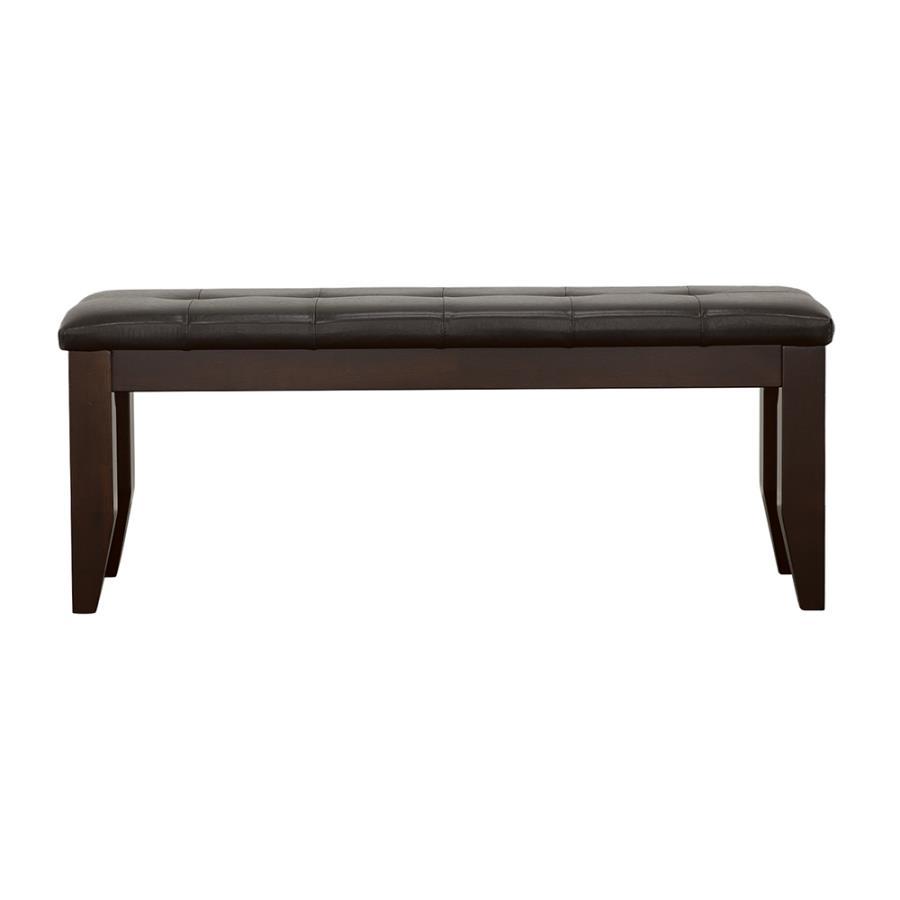 Dalila - Tufted Upholstered Dining Bench Dark Brown by CoasterEveryday | Bel Furniture