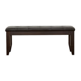 Dalila - Tufted Upholstered Dining Bench Dark Brown by CoasterEveryday | Bel Furniture
