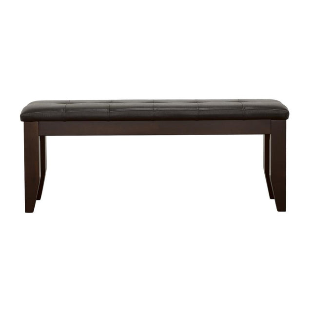 Dalila - Tufted Upholstered Dining Bench Dark Brown by CoasterEveryday | Bel Furniture