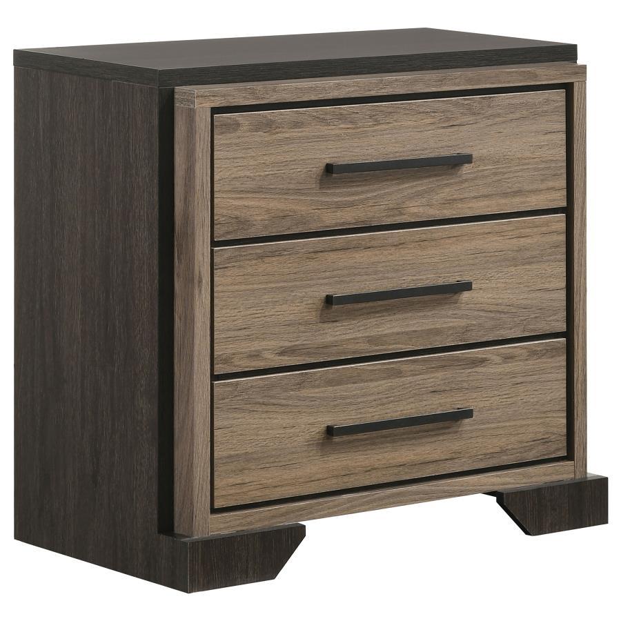 Baker - 3-Drawer Nightstand - Light Taupe