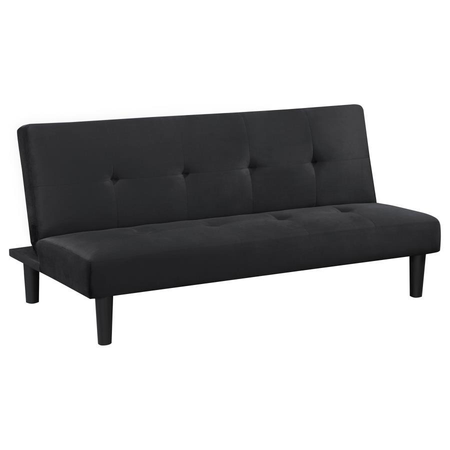 Stanford - Upholstered Tufted Convertible Sofa Bed - Black by Coaster Fine Furniture | Bel Furniture