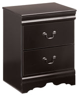 Huey Vineyard - Black - Two Drawer Night Stand by Signature Design by Ashley® | Bel Furniture