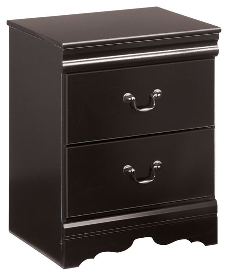 Huey Vineyard - Black - Two Drawer Night Stand by Signature Design by Ashley® | Bel Furniture