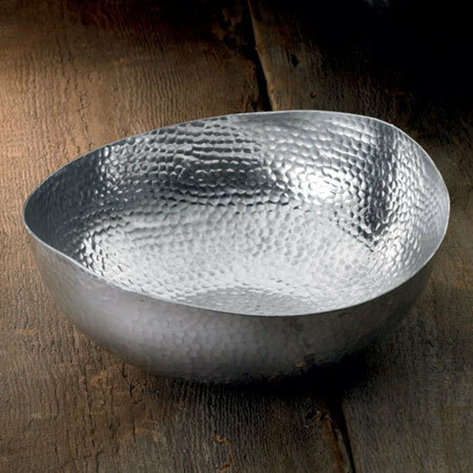 Handcrafted Hammered Centerpiece Bowl - Stainless Steel