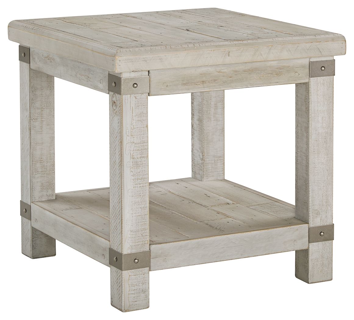Carynhurst - White Wash Gray - Rectangular End Table by Signature Design by Ashley® | Bel Furniture