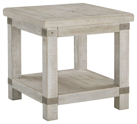 Carynhurst - White Wash Gray - Rectangular End Table by Signature Design by Ashley® | Bel Furniture