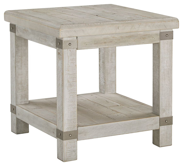 Carynhurst - White Wash Gray - Rectangular End Table by Signature Design by Ashley® | Bel Furniture