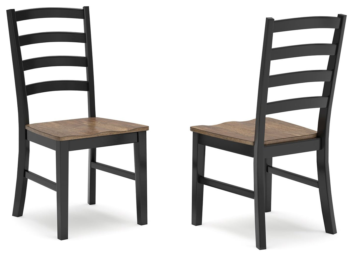 Wildenauer - Brown / Black - Dining Room Side Chair (Set of 2) by Signature Design by Ashley® | Bel Furniture