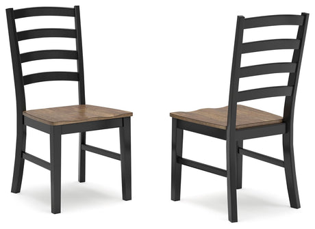 Wildenauer - Brown / Black - Dining Room Side Chair (Set of 2) by Signature Design by Ashley® | Bel Furniture