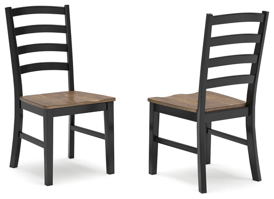 Wildenauer - Brown / Black - Dining Room Side Chair (Set of 2) by Signature Design by Ashley® | Bel Furniture