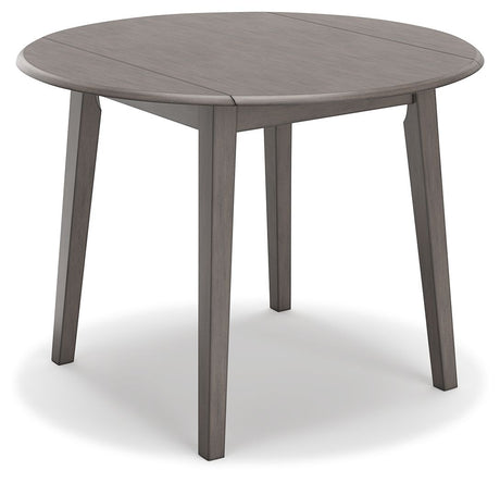 Shullden - Gray - Round Drm Drop Leaf Table by Signature Design by Ashley® | Bel Furniture
