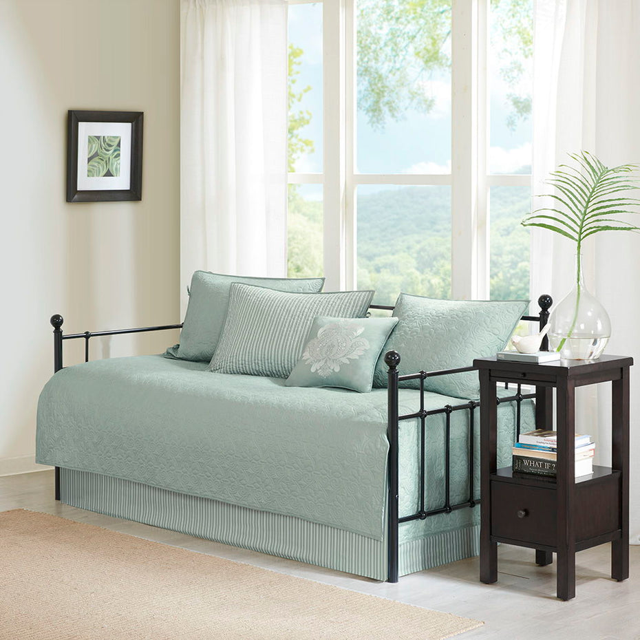 Quebec - Twin Reversible Daybed Cover (Set of 6) - Seafoam