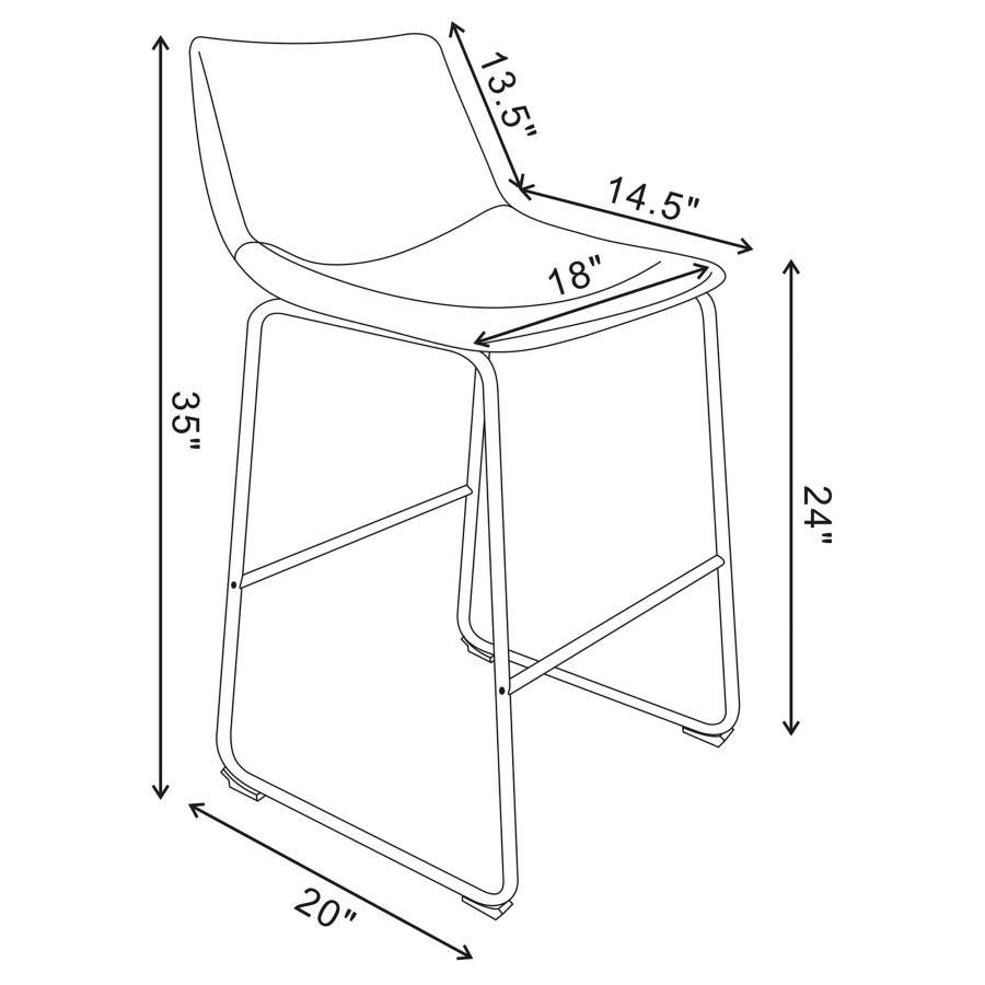 Michelle - Two-toned Armless Stools (Set of 2)