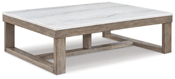Loyaska - Brown / Ivory - Rectangular Cocktail Table by Signature Design by Ashley® | Bel Furniture