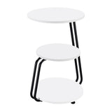 Hilly - 3-Tier Round Accent Side Table - White And Black by Coaster Fine Furniture | Bel Furniture