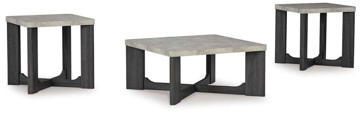 Sharstorm - Two-tone Gray - Occasional Table Set (Set of 3) by Signature Design by Ashley® | Bel Furniture