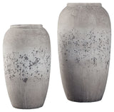 Dimitra - Brown / Cream - Vase Set (Set of 2) by Signature Design by Ashley® | Bel Furniture