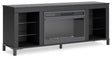 Cayberry - Black - TV Stand With Fireplace by Signature Design by Ashley® | Bel Furniture