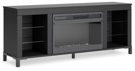 Cayberry - Black - TV Stand With Fireplace by Signature Design by Ashley® | Bel Furniture