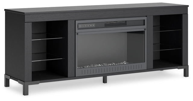 Cayberry - Black - TV Stand With Fireplace by Signature Design by Ashley® | Bel Furniture